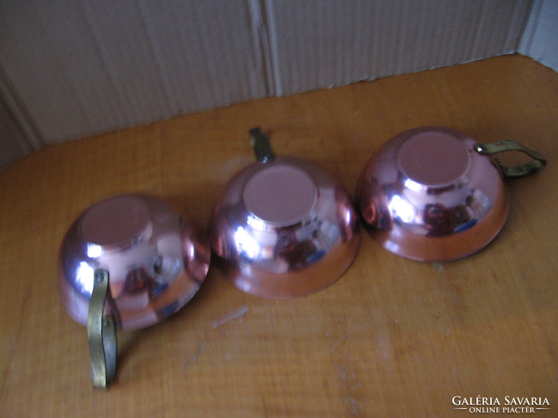 Retro aluminum holders for Jena tea glasses, 3 in one