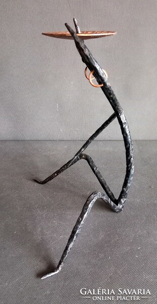 Danish wrought iron copper candle holder, laurids lønborg, negotiable. 1950s