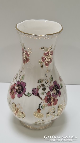 Zsolnay Butterfly Frilled Edge Vase - Jubilee #1875
