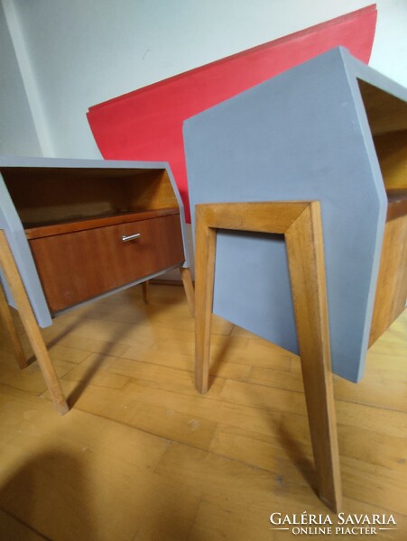 Pair of renovated mid-century bedside tables