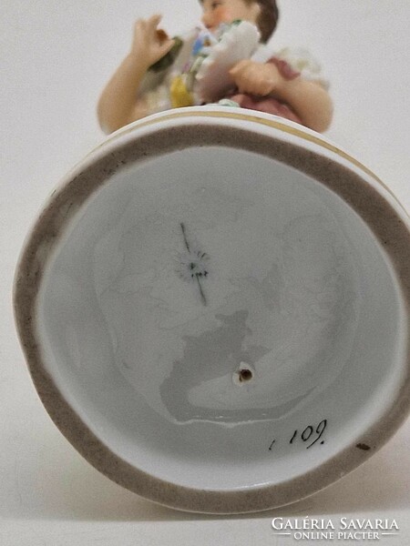 Dressel Kister hölgy porcelán figura antik német 13.5cm