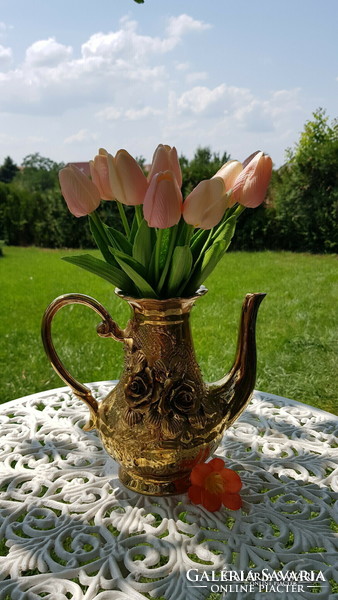 Rose gold glazed teapot