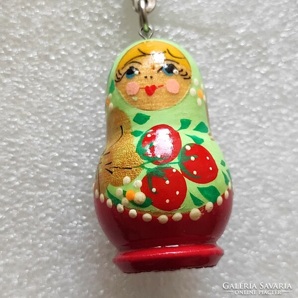 New wooden matryoshka keychain