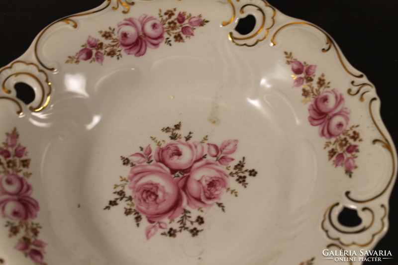 Porcelán rózsás kínáló/ asztalközép 227