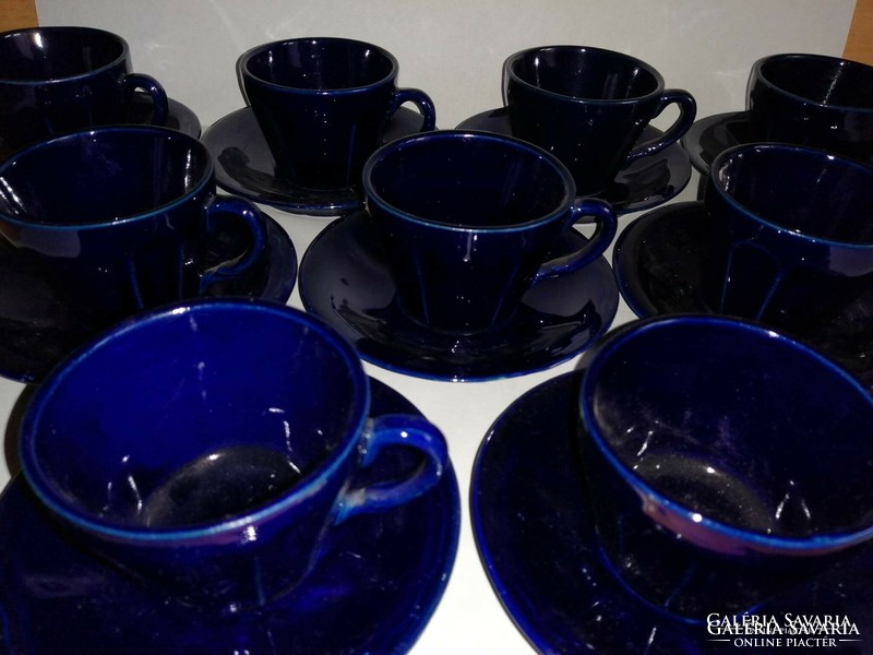 Dark blue ceramic coffee cup set for 9 people (z-2)