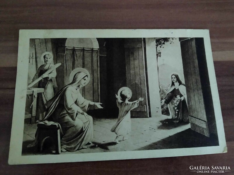 Old religious French postcard, circa 1930s