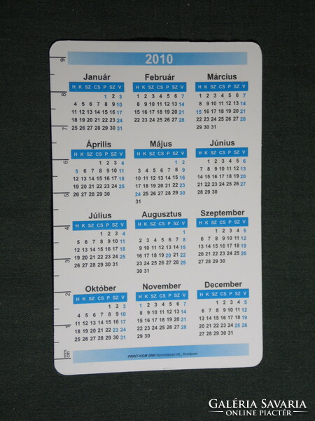 Card calendar, Ferenc Kozenkow, Kozenkow Kúrja Hospitality, Komárom, 2010, (6)