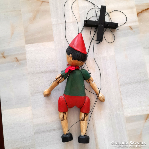 Fa faragott Pinocció Pinokkió marionett bábu figura
