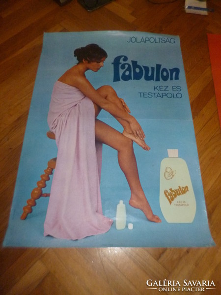 Retro nagyméretű 70es évek fabulon plakát 82x57cm