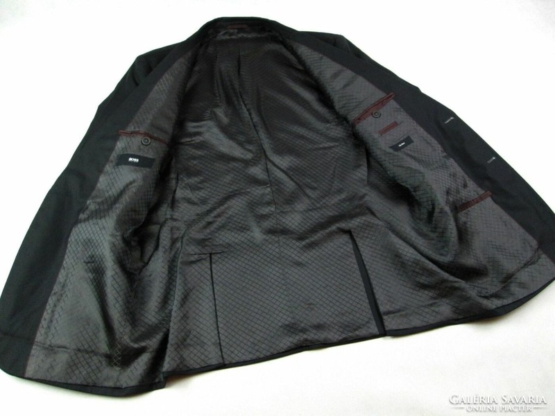 Original hugo boss (l / xl - size 50) elegant very serious men's dark-striped wool jacket