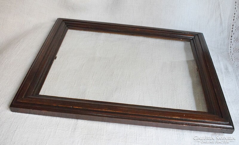 Picture frame, frame, glazed, rustic feel 49 x 39.5 cm, frame thickness 5 cm