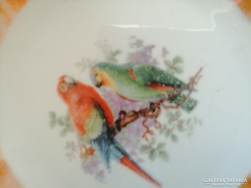 Bird pair plate antique 17 cm
