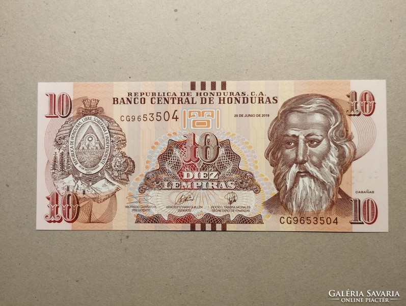 Honduras-10 lempiras 2019 unc