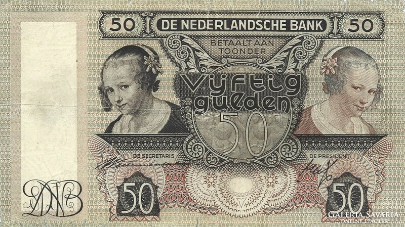 50 Gulden 1941 Netherlands rare