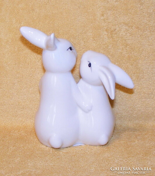 Porcelain bunny figure Easter decoration