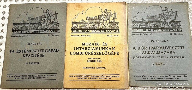 Technikai zsebkönyvtár, A bőr iparművészeti alkalmazása, Mozaik és intartziamunkák