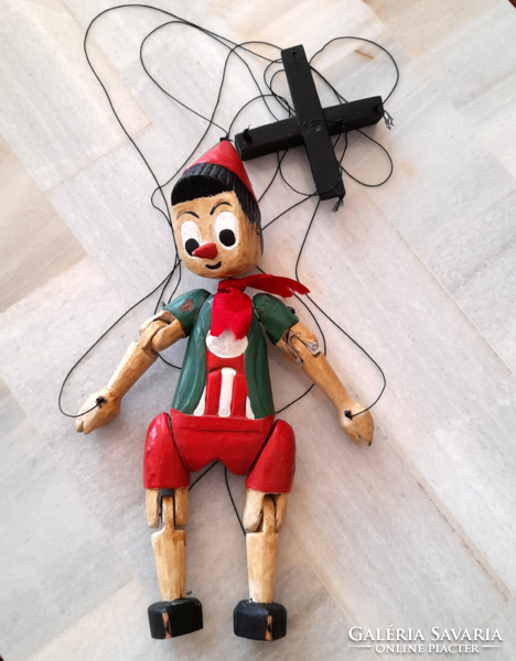 Wooden carved Pinocchio Pinocchio marionette puppet figure