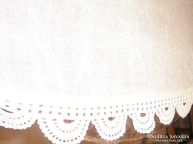 Beautiful handmade crochet lacy stained glass curtain
