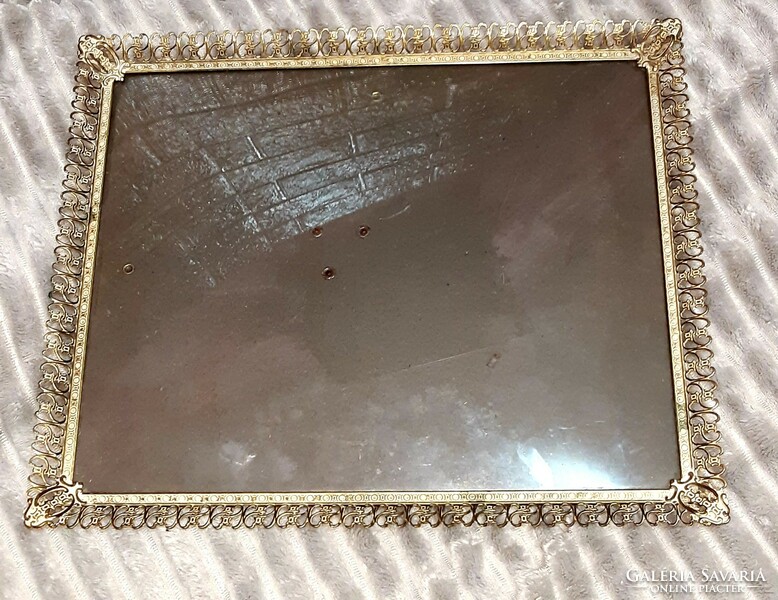 Antique copper picture frame