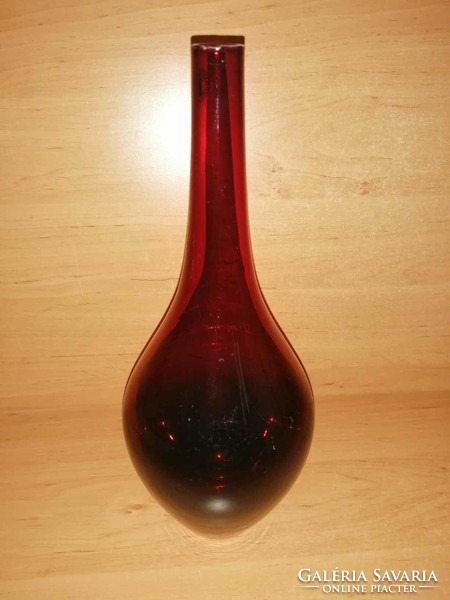 Piros üveg váza - 31cm (6/d)