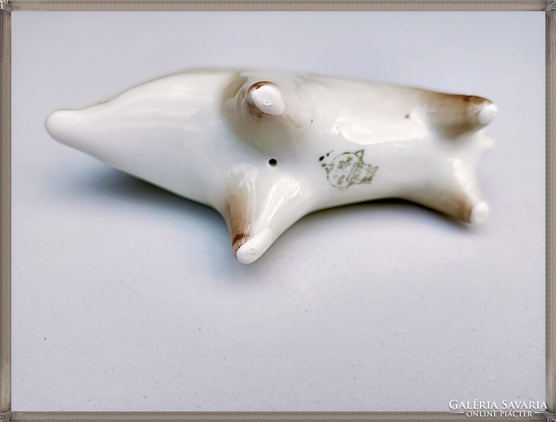 Zsolnay porcelain shield seal wild boar