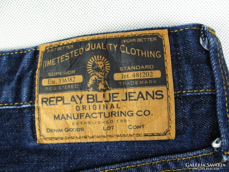 Original replay waitom (w30 / l30) men's dark blue jeans