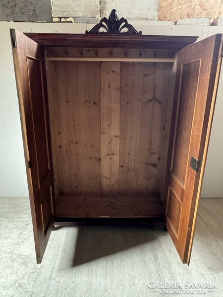 Beautiful two-door pewter wardrobe