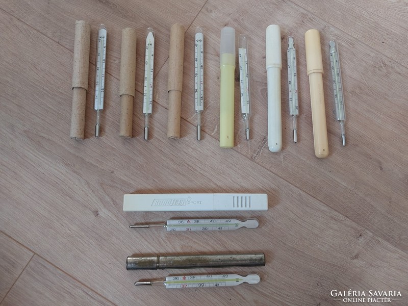 A collection of 8 old thermometers for sale together