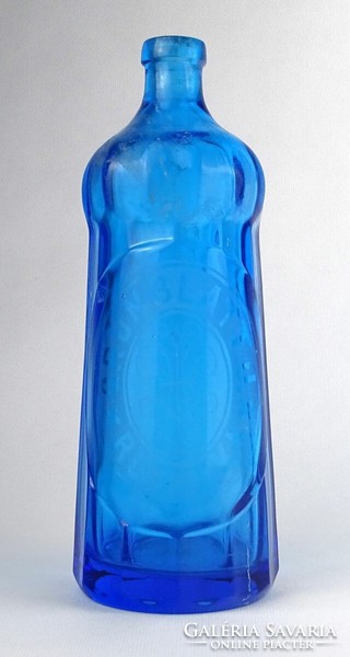 1P783 antique grünblatt - rutka collector's blue soda bottle 23.5 Cm