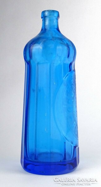 1P783 antique grünblatt - rutka collector's blue soda bottle 23.5 Cm