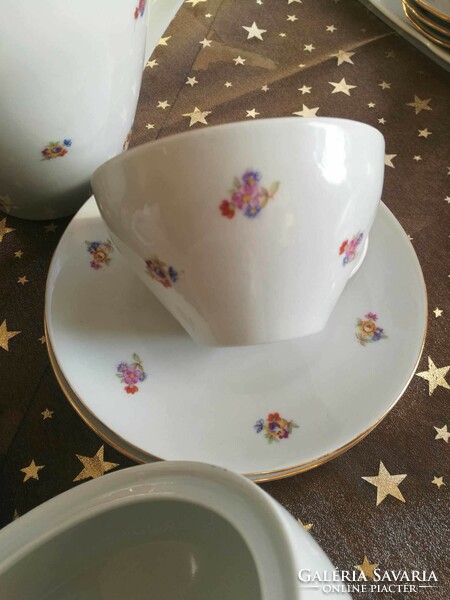 Jarolina porcelán kávéskészlet hiányos