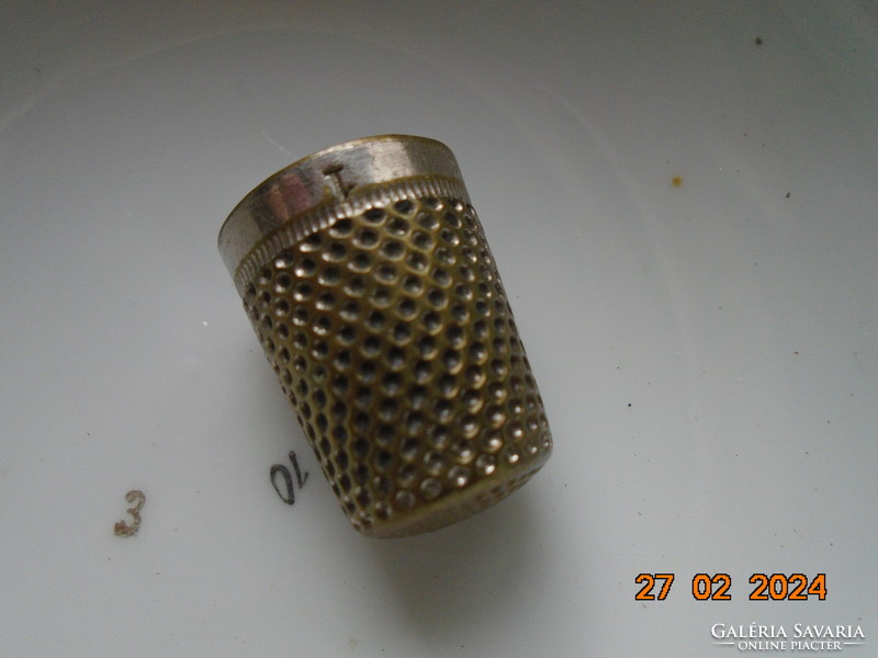 Antique copper thimble size 1