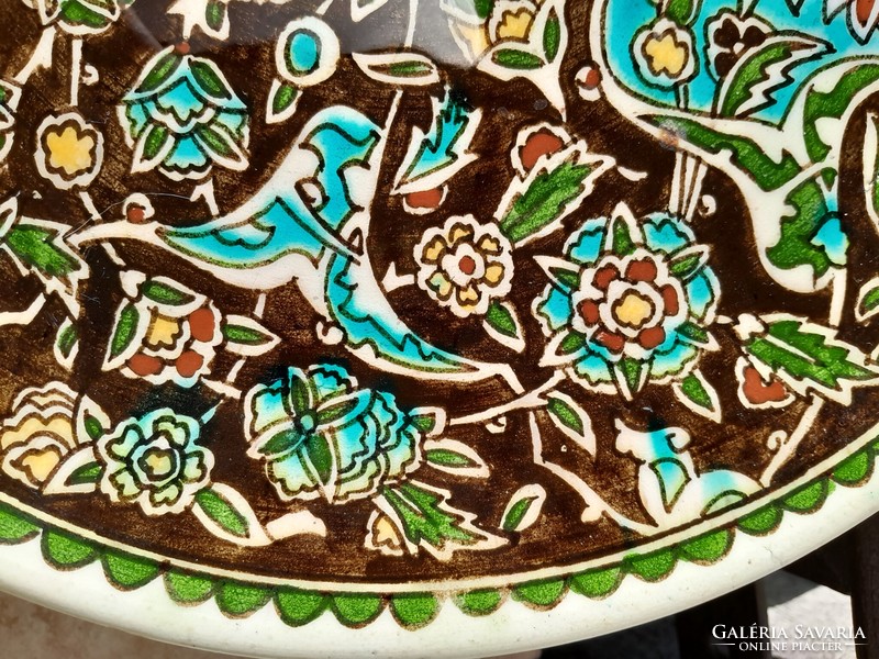 Turkish, Kütahya style ceramic wall plate