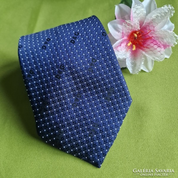 Wedding nyk48 - dark blue background with white small dots - silk tie
