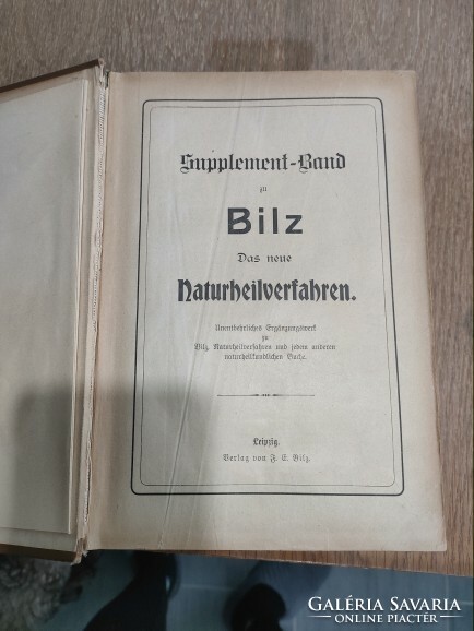 Old book Bilz: the new naturopathic treatment, 1900.