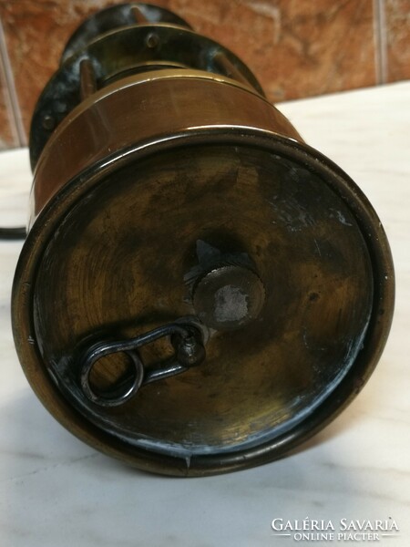 Antique copper mining lamp, carbide lamp