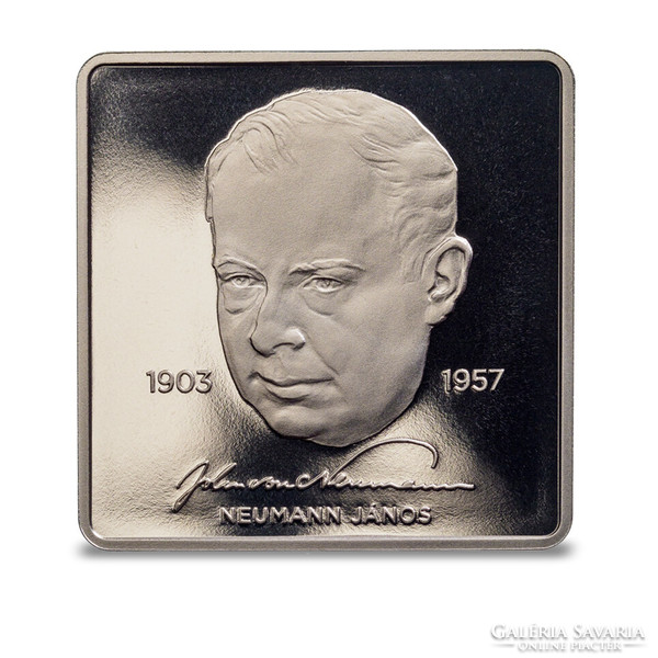 3,000 HUF János Neumann non-ferrous metal commemorative medal 2023 in a mirror-gloss closed unopened capsule