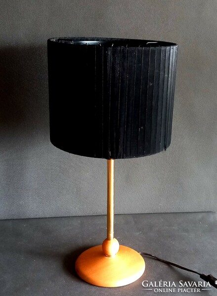 Wood-copper-crystal table lamp, negotiable design