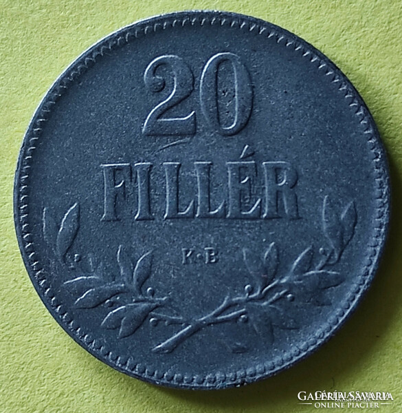 20 Fillér 1918 KB.
