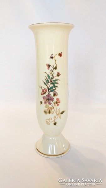 Zsolnay Kézzel festett magas orchideás váza. Hibátlan! (No.: 24/242.)