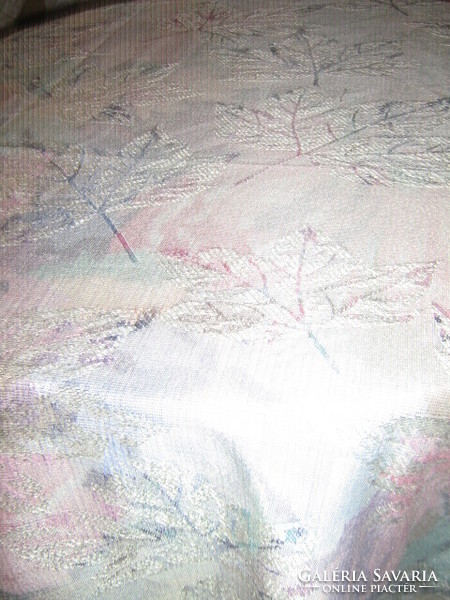 Csodaszép vintage kékes-lilás pasztell levél mintás szőttes függöny garnitúra