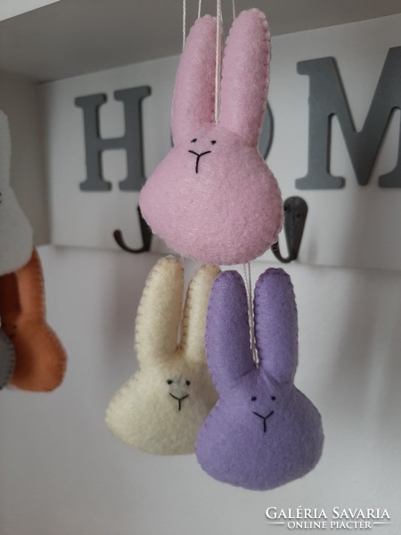 Easter felt bunnies (colored)