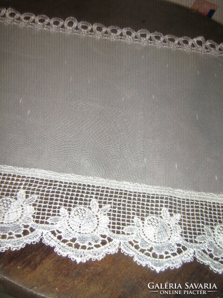 Wonderful vintage lacy stained glass curtain