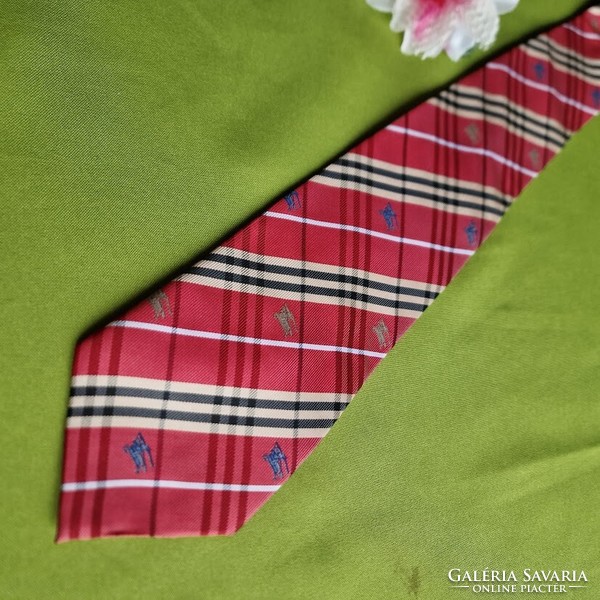 Wedding nyk77 - checkered on a red background - silk tie