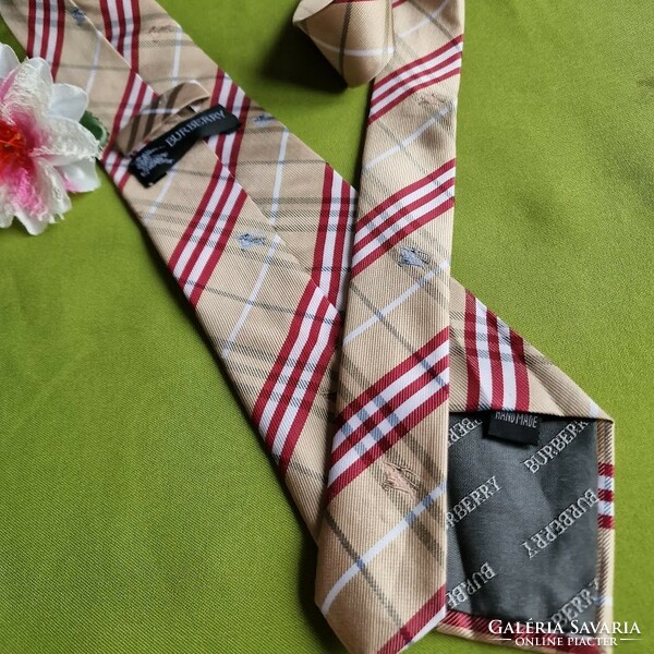 ESKÜVŐ NYK76 - Bézs alapon kockás - selyem nyakkendő