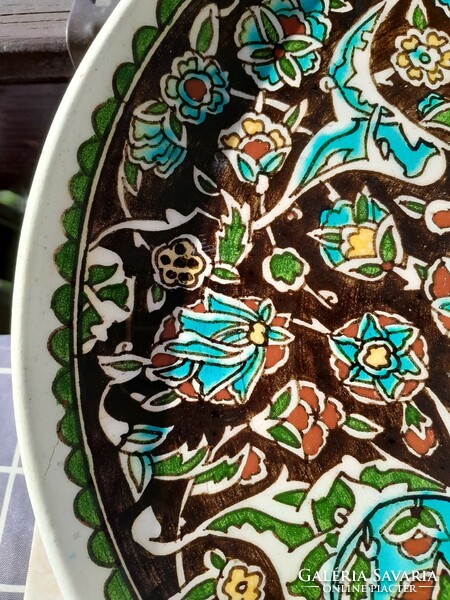 Turkish, Kütahya style ceramic wall plate