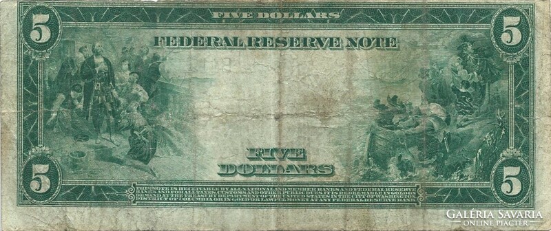 5 dollár 1914 USA Ritka 1. Nagyméretű