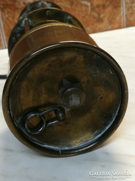 Antique copper mining lamp, carbide lamp