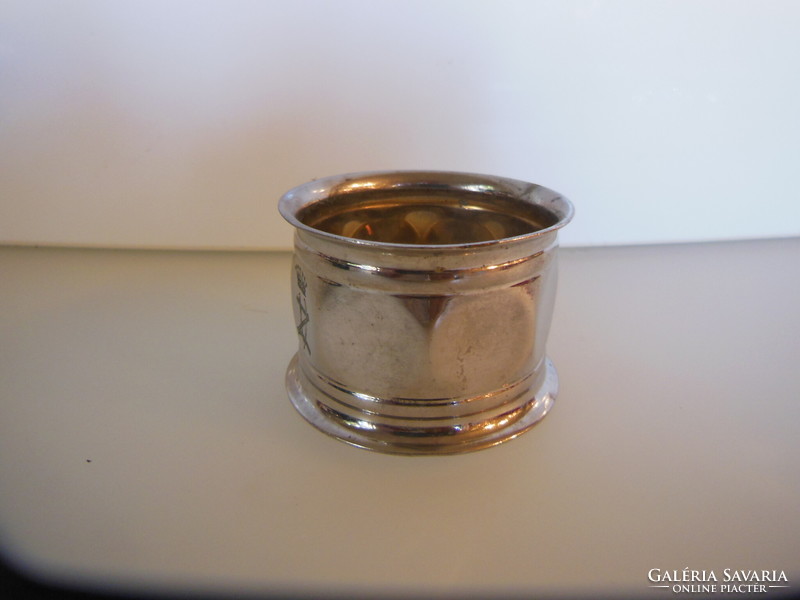 Napkin ring - silver-plated - z.V monogram - 5 x 3.5 cm - German - flawless