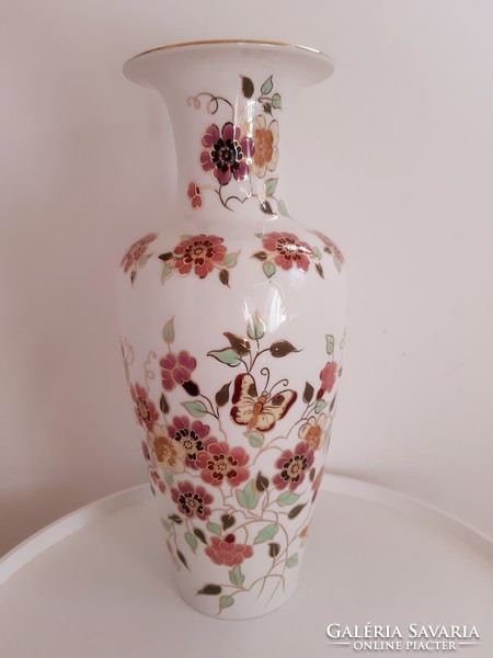 Large vase with butterfly pattern by Zsolnay